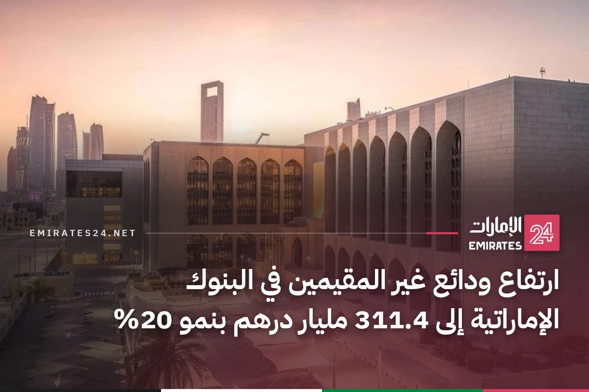 ارتفاع ودائع غير المقيمين في البنوك الإماراتية إلى 311.4 مليار درهم بنمو 20%