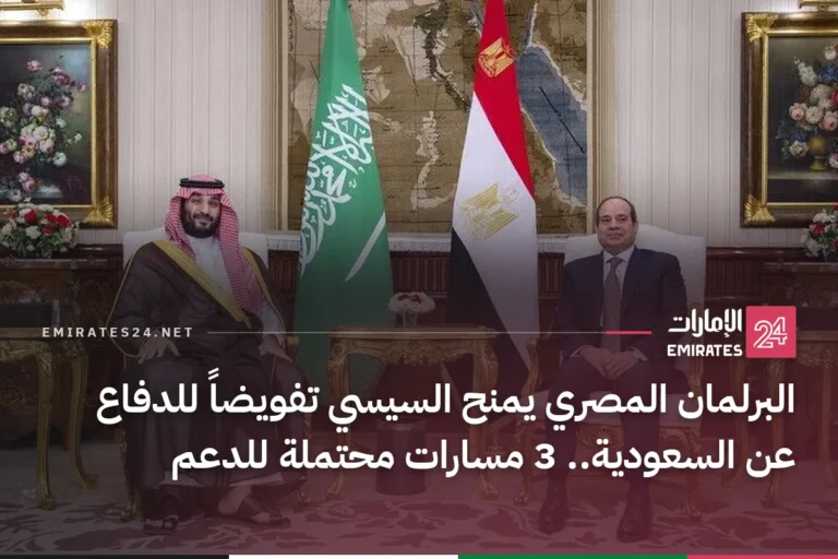 البرلمان المصري يمنح السيسي تفويضاً للدفاع عن السعودية.. 3 مسارات محتملة للدعم