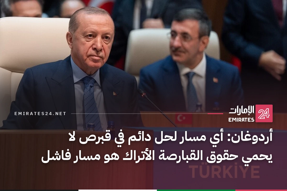 أردوغان: أي مسار لحل دائم في قبرص لا يحمي حقوق القبارصة الأتراك هو مسار فاشل